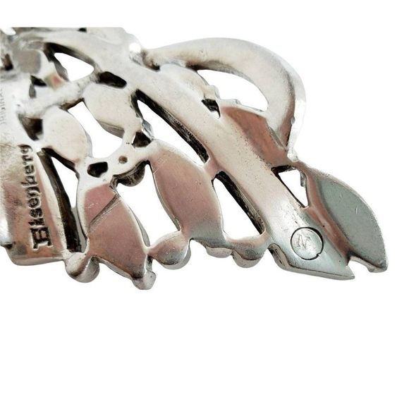 1940s Eisenberg Original Rhinestone Fur Clip Pin - Picture 8 of 10